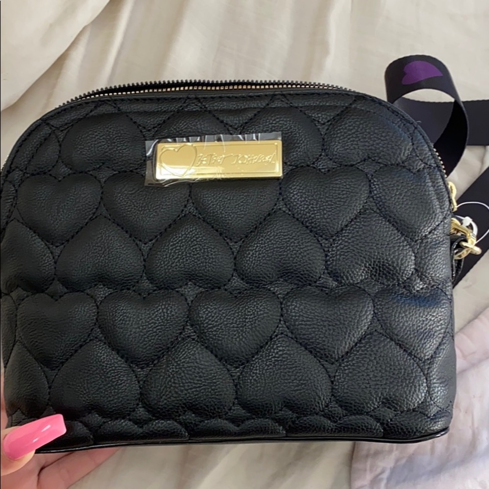 betsey johnson hearts crossbody purse
